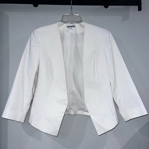 Fitted Blazer Jacket in Crisp White